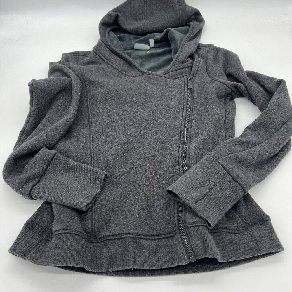 Athleta Daybreak Hoodie Jacket Full Zip Thumb Holes Running Athleisure Small